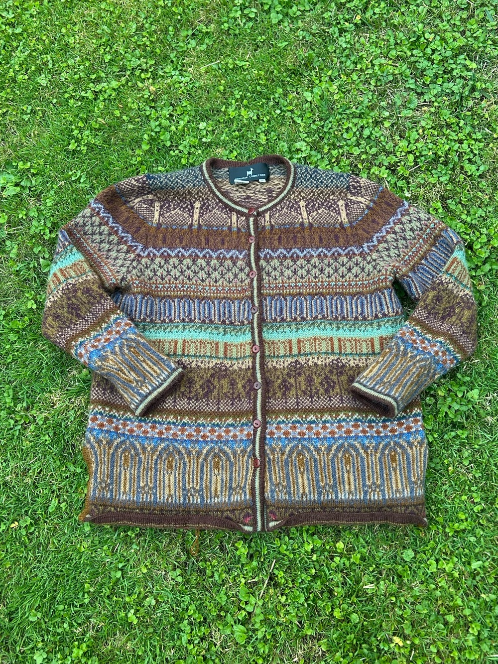 Peruvian Connection 100% alpaca knit cardigan sweater